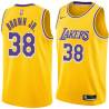 Gold Chaundee Brown Jr. Lakers #38 Twill Basketball Jersey FREE SHIPPING