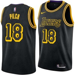 2017-18City John Pilch Twill Basketball Jersey -Lakers #18 Pilch Twill Jerseys, FREE SHIPPING