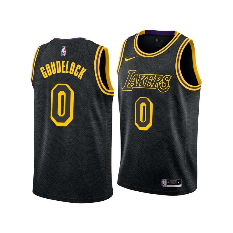 2017-18City Andrew Goudelock Twill Basketball Jersey -Lakers #0 Goudelock Twill Jerseys, FREE SHIPPING