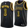 2017-18City Wes Matthews Twill Basketball Jersey -Lakers #1 Matthews Twill Jerseys, FREE SHIPPING