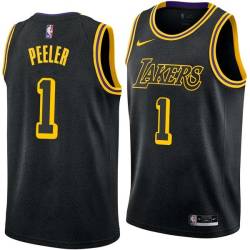 2017-18City Anthony Peeler Twill Basketball Jersey -Lakers #1 Peeler Twill Jerseys, FREE SHIPPING