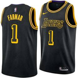 2017-18City Jordan Farmar Twill Basketball Jersey -Lakers #1 Farmar Twill Jerseys, FREE SHIPPING