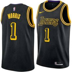 2017-18City Darius Morris Twill Basketball Jersey -Lakers #1 Morris Twill Jerseys, FREE SHIPPING