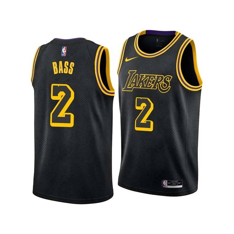 2017-18City Brandon Bass Twill Basketball Jersey -Lakers #2 Bass Twill Jerseys, FREE SHIPPING