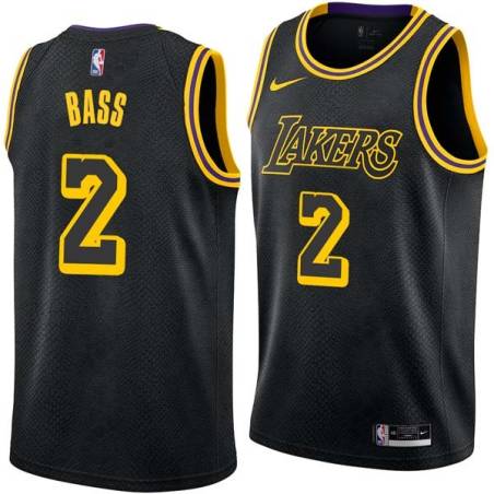 2017-18City Brandon Bass Twill Basketball Jersey -Lakers #2 Bass Twill Jerseys, FREE SHIPPING