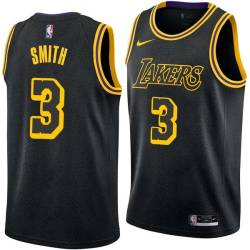 2017-18City Elmore Smith Twill Basketball Jersey -Lakers #3 Smith Twill Jerseys, FREE SHIPPING