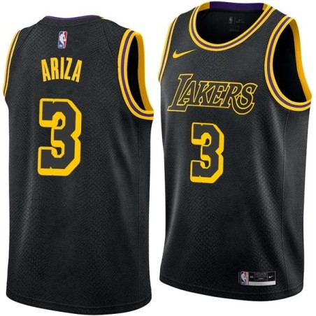 2017-18City Trevor Ariza Twill Basketball Jersey -Lakers #3 Ariza Twill Jerseys, FREE SHIPPING