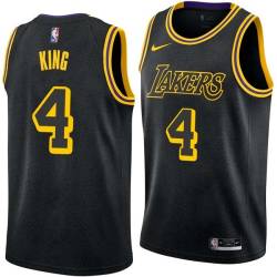 2017-18City Frankie King Twill Basketball Jersey -Lakers #4 King Twill Jerseys, FREE SHIPPING