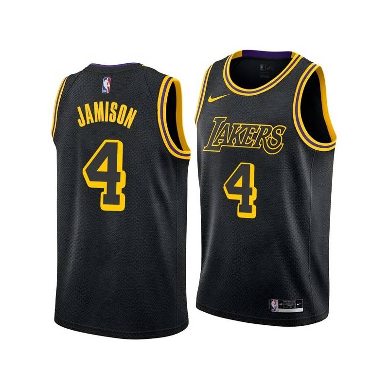 2017-18City Antawn Jamison Twill Basketball Jersey -Lakers #4 Jamison Twill Jerseys, FREE SHIPPING