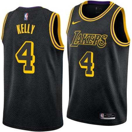 2017-18City Ryan Kelly Twill Basketball Jersey -Lakers #4 Kelly Twill Jerseys, FREE SHIPPING