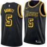 2017-18City Dick Barnett Twill Basketball Jersey -Lakers #5 Barnett Twill Jerseys, FREE SHIPPING