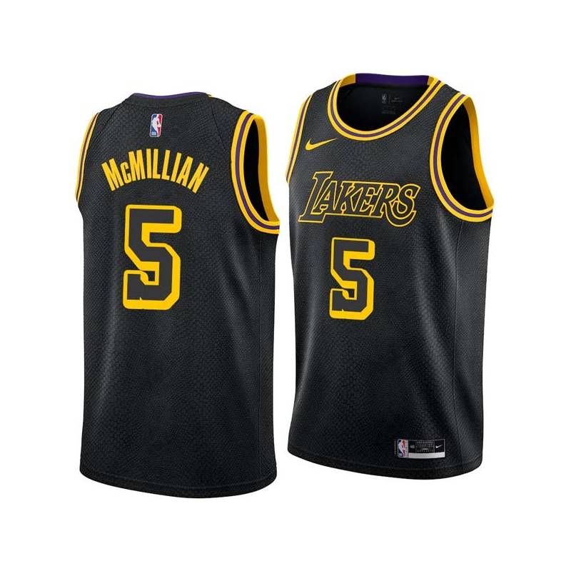 2017-18City Jim McMillian Twill Basketball Jersey -Lakers #5 McMillian Twill Jerseys, FREE SHIPPING