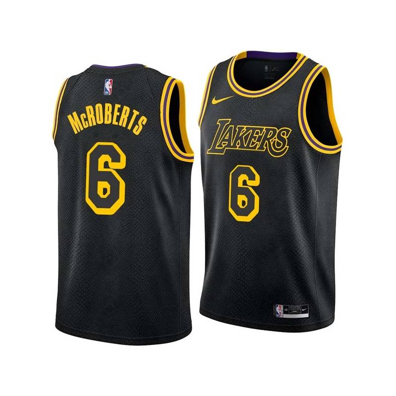 2017-18City Josh McRoberts Twill Basketball Jersey -Lakers #6 McRoberts Twill Jerseys, FREE SHIPPING