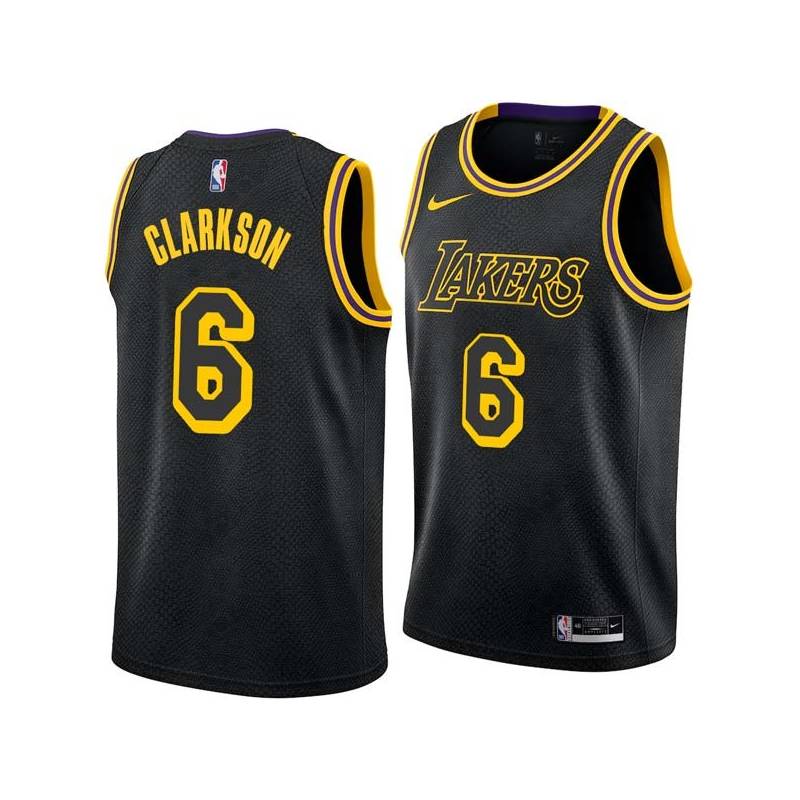 2017-18City Jordan Clarkson Twill Basketball Jersey -Lakers #6 Clarkson Twill Jerseys, FREE SHIPPING