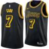 2017-18City Kenny Carr Twill Basketball Jersey -Lakers #7 Carr Twill Jerseys, FREE SHIPPING