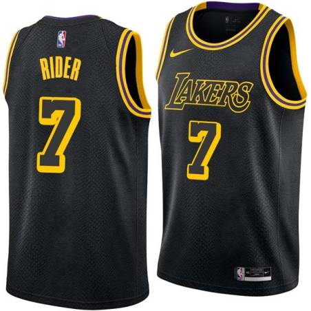 2017-18City Isaiah Rider Twill Basketball Jersey -Lakers #7 Rider Twill Jerseys, FREE SHIPPING