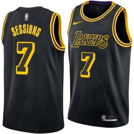 2017-18City Ramon Sessions Twill Basketball Jersey -Lakers #7 Sessions Twill Jerseys, FREE SHIPPING