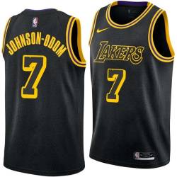 2017-18City Darius Johnson-Odom Twill Basketball Jersey -Lakers #7 Johnson-Odom Twill Jerseys, FREE SHIPPING