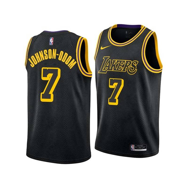 2017-18City Darius Johnson-Odom Twill Basketball Jersey -Lakers #7 Johnson-Odom Twill Jerseys, FREE SHIPPING