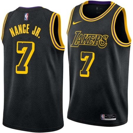 2017-18City Larry Nance Jr. Twill Basketball Jersey -Lakers #7 Nance Jr Twill Jerseys, FREE SHIPPING