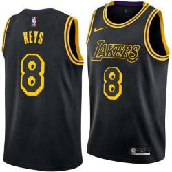 2017-18City Randolph Keys Twill Basketball Jersey -Lakers #8 Keys Twill Jerseys, FREE SHIPPING