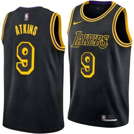2017-18City Chucky Atkins Twill Basketball Jersey -Lakers #9 Atkins Twill Jerseys, FREE SHIPPING