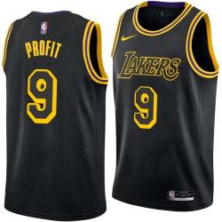 2017-18City Laron Profit Twill Basketball Jersey -Lakers #9 Profit Twill Jerseys, FREE SHIPPING