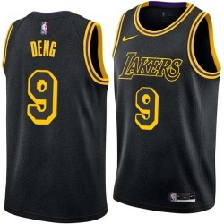 2017-18City Luol Deng Twill Basketball Jersey -Lakers #9 Deng Twill Jerseys, FREE SHIPPING