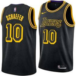 2017-18City Herm Schaefer Twill Basketball Jersey -Lakers #10 Schaefer Twill Jerseys, FREE SHIPPING