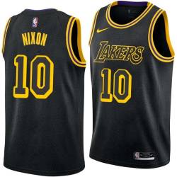 2017-18City Norm Nixon Twill Basketball Jersey -Lakers #10 Nixon Twill Jerseys, FREE SHIPPING