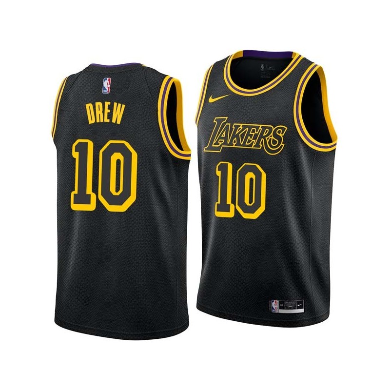 2017-18City Larry Drew Twill Basketball Jersey -Lakers #10 Drew Twill Jerseys, FREE SHIPPING