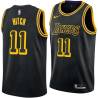 2017-18City Lew Hitch Twill Basketball Jersey -Lakers #11 Hitch Twill Jerseys, FREE SHIPPING