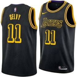 2017-18City Frank Selvy Twill Basketball Jersey -Lakers #11 Selvy Twill Jerseys, FREE SHIPPING