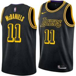 2017-18City Jim McDaniels Twill Basketball Jersey -Lakers #11 McDaniels Twill Jerseys, FREE SHIPPING