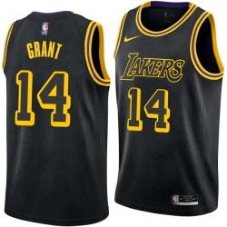 2017-18City Bud Grant Twill Basketball Jersey -Lakers #14 Grant Twill Jerseys, FREE SHIPPING