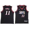 Black Throwback Malcolm Thomas Twill Basketball Jersey -76ers #11 Thomas Twill Jerseys, FREE SHIPPING