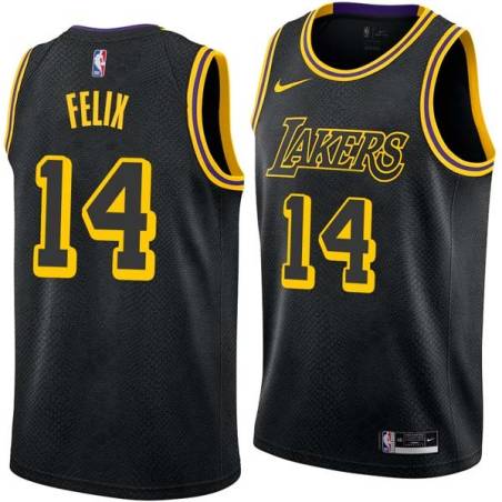 2017-18City Ray Felix Twill Basketball Jersey -Lakers #14 Felix Twill Jerseys, FREE SHIPPING