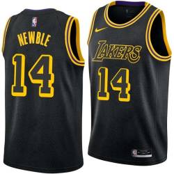 2017-18City Ira Newble Twill Basketball Jersey -Lakers #14 Newble Twill Jerseys, FREE SHIPPING