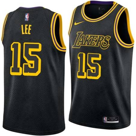 2017-18City Butch Lee Twill Basketball Jersey -Lakers #15 Lee Twill Jerseys, FREE SHIPPING