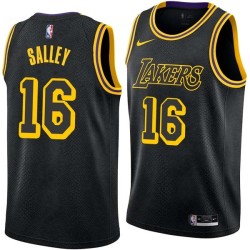 2017-18City John Salley Twill Basketball Jersey -Lakers #16 Salley Twill Jerseys, FREE SHIPPING