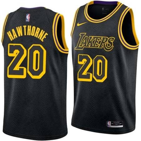 2017-18City Nate Hawthorne Twill Basketball Jersey -Lakers #20 Hawthorne Twill Jerseys, FREE SHIPPING