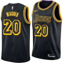 2017-18City Milt Wagner Twill Basketball Jersey -Lakers #20 Wagner Twill Jerseys, FREE SHIPPING