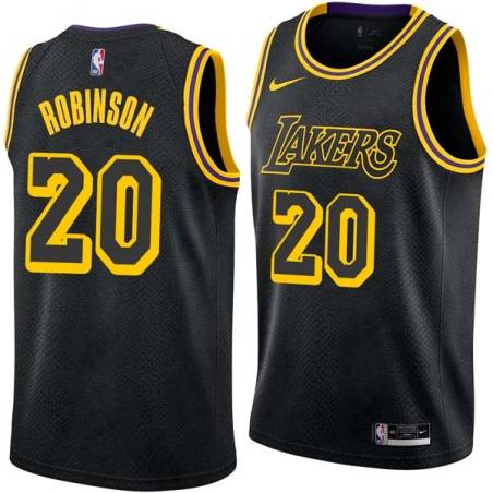 2017-18City Rumeal Robinson Twill Basketball Jersey -Lakers #20 Robinson Twill Jerseys, FREE SHIPPING