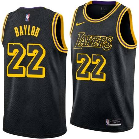 2017-18City Elgin Baylor Twill Basketball Jersey -Lakers #22 Baylor Twill Jerseys, FREE SHIPPING