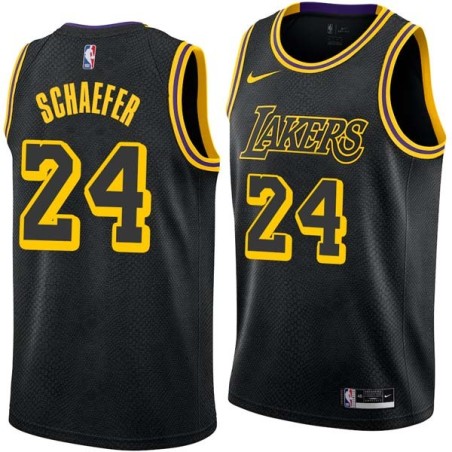 2017-18City Herm Schaefer Twill Basketball Jersey -Lakers #24 Schaefer Twill Jerseys, FREE SHIPPING