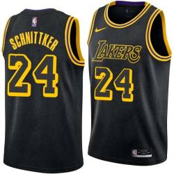 2017-18City Dick Schnittker Twill Basketball Jersey -Lakers #24 Schnittker Twill Jerseys, FREE SHIPPING