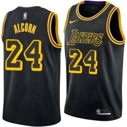 2017-18City Gary Alcorn Twill Basketball Jersey -Lakers #24 Alcorn Twill Jerseys, FREE SHIPPING