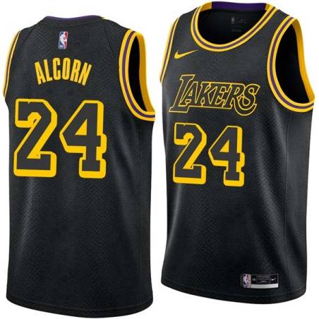 2017-18City Gary Alcorn Twill Basketball Jersey -Lakers #24 Alcorn Twill Jerseys, FREE SHIPPING