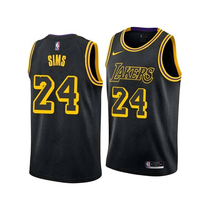 2017-18City Bob Sims Twill Basketball Jersey -Lakers #24 Sims Twill Jerseys, FREE SHIPPING