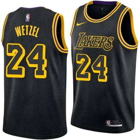 2017-18City John Wetzel Twill Basketball Jersey -Lakers #24 Wetzel Twill Jerseys, FREE SHIPPING